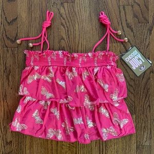 Juicy Couture Martinique Bandeau Ruffle Swim Top